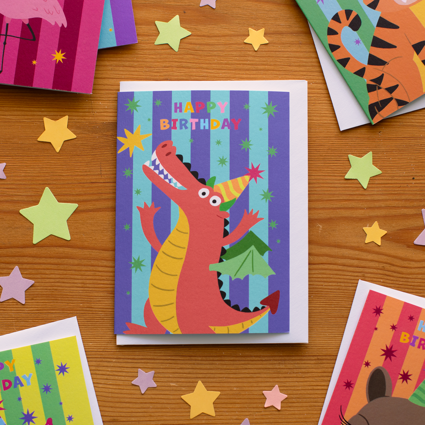 Party Animal Dragon Birthday Card