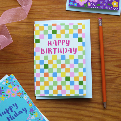 Check Picnic Party Greeting Card