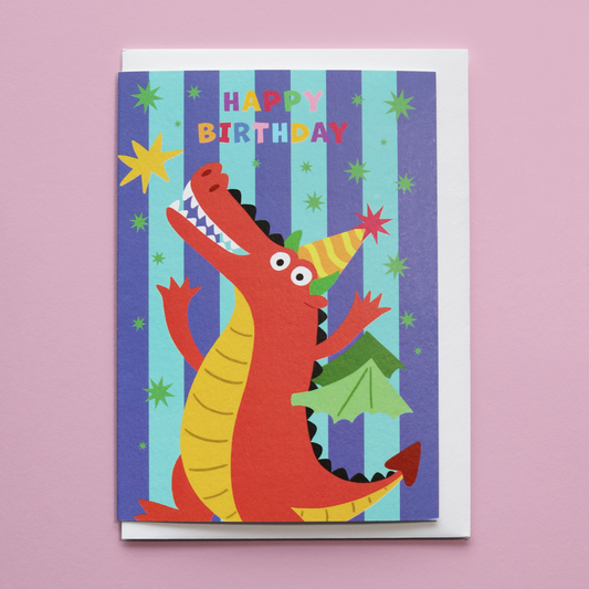 Party Animal Dragon Birthday Card
