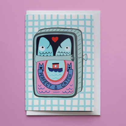 Perfect Catch Sardines Greeting Card