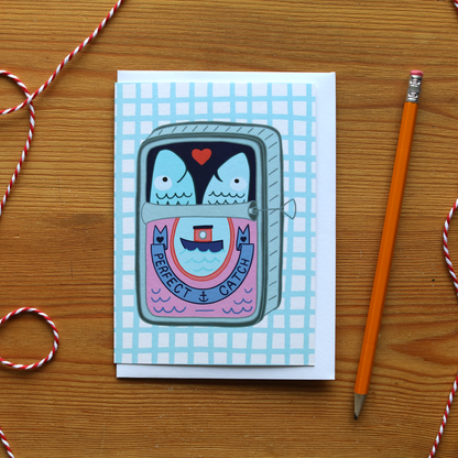 Perfect Catch Sardines Greeting Card