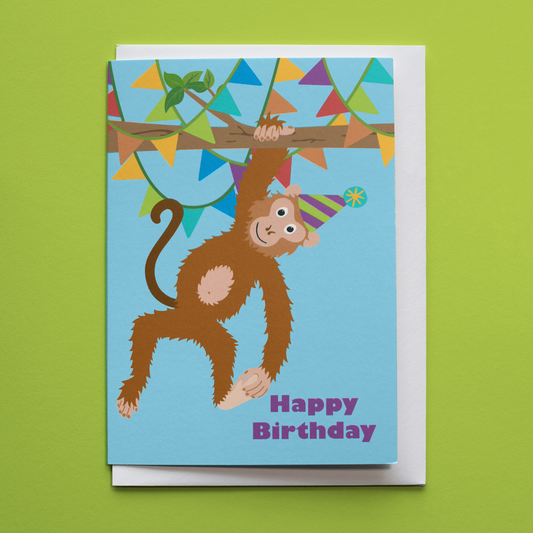 Monkeying Around Greeting Card