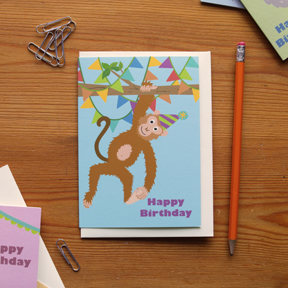 Monkeying Around Greeting Card