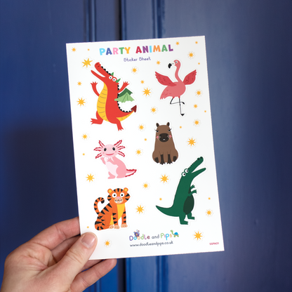 Party Animal Sticker Sheet