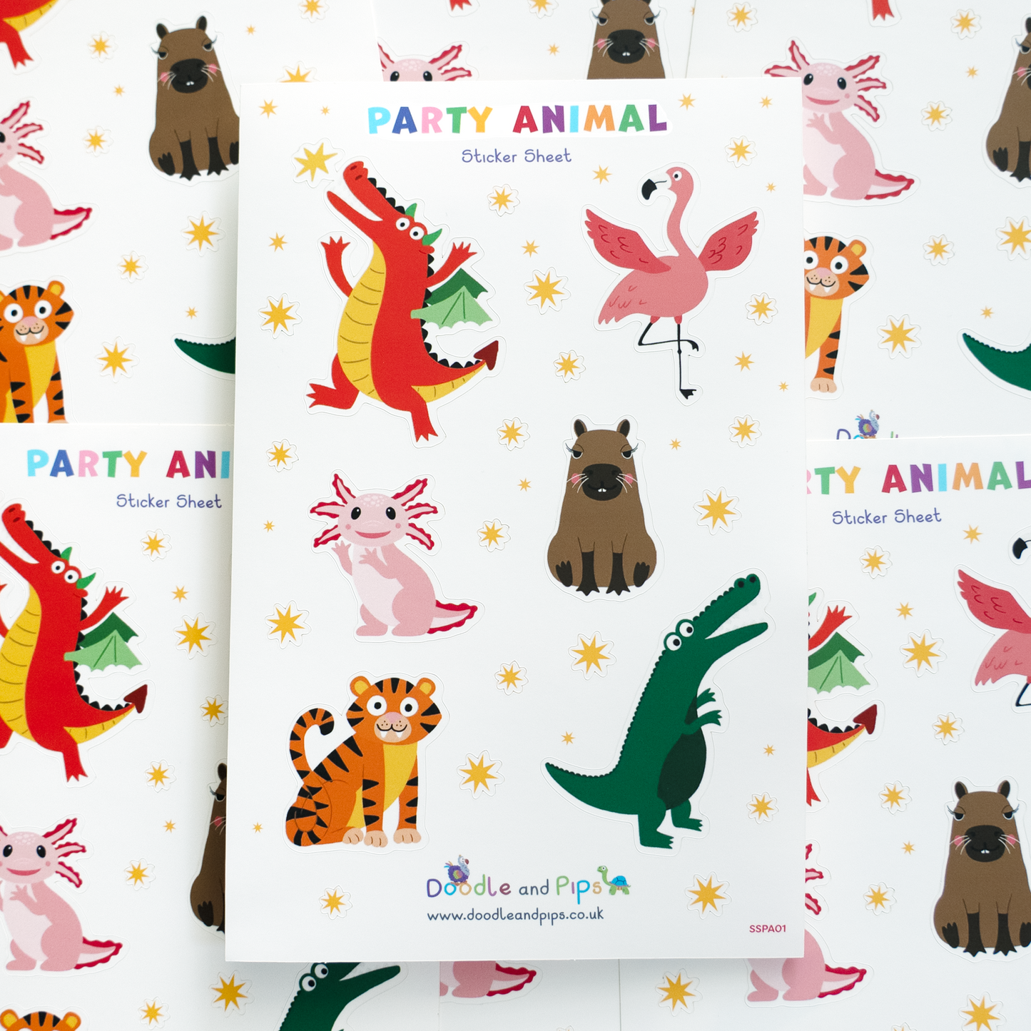 Party Animal Sticker Sheet